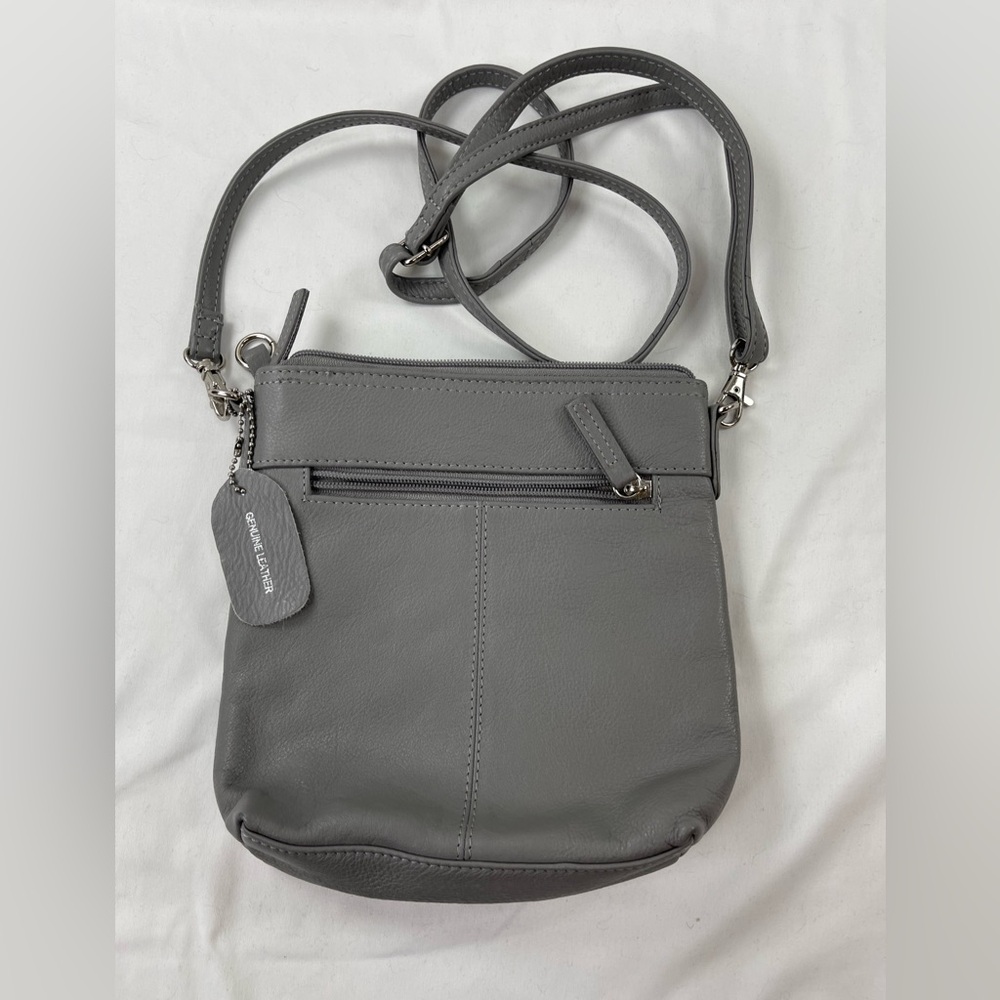 ⭐️Great American Leatherworks Gray Cowhide Crossbody Bag